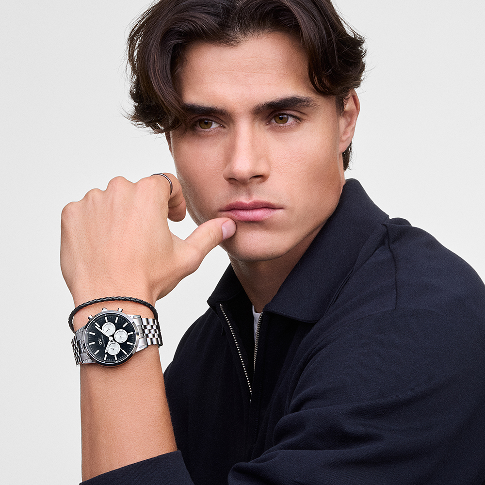 다니엘 웰링턴 ICONIC CHRONOGRAPH LINK 판다 크로노그래프 남성 손목시계 - 상세 이미지 2