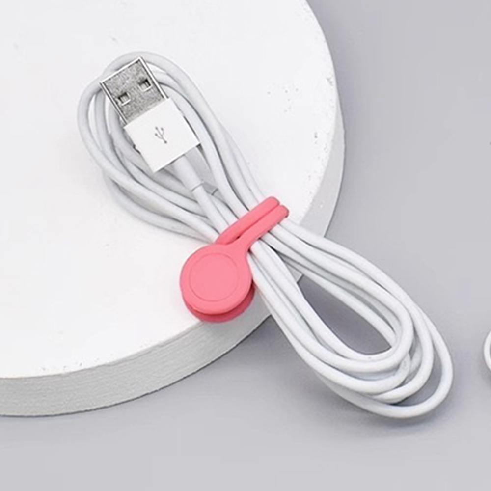 실리콘 자석 케이블타이 충전선 전선 줄정리 재사용 홀더 5p세트