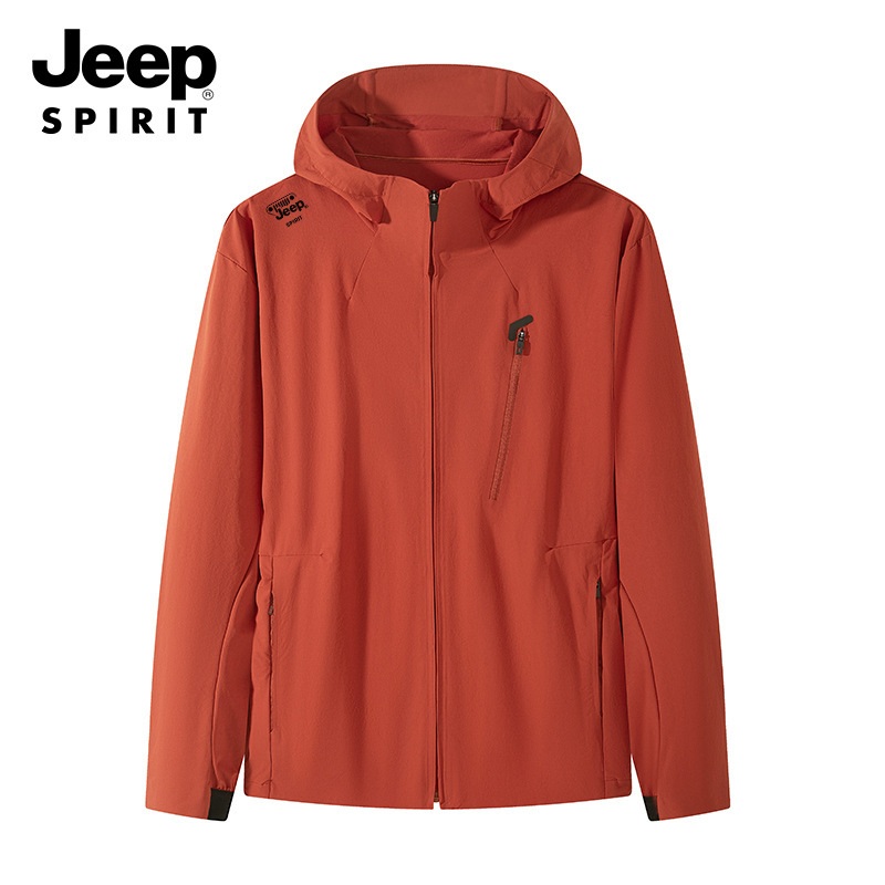 JEEP SPIRIT 가을 남성용 아웃도어 후드 재킷 방수 방오성 등산바람막이 - 상세 이미지 4