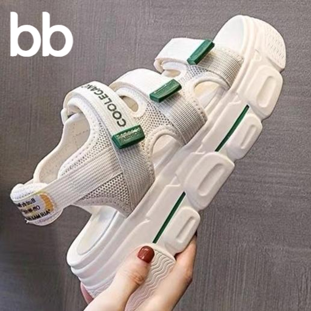 여성 키높이 샌들 통굽 슬리퍼 스케쳐스 어그 발편한샌들 쿠션 여성샌들 여름 스포츠 아이보리 220 - 상세 이미지 3