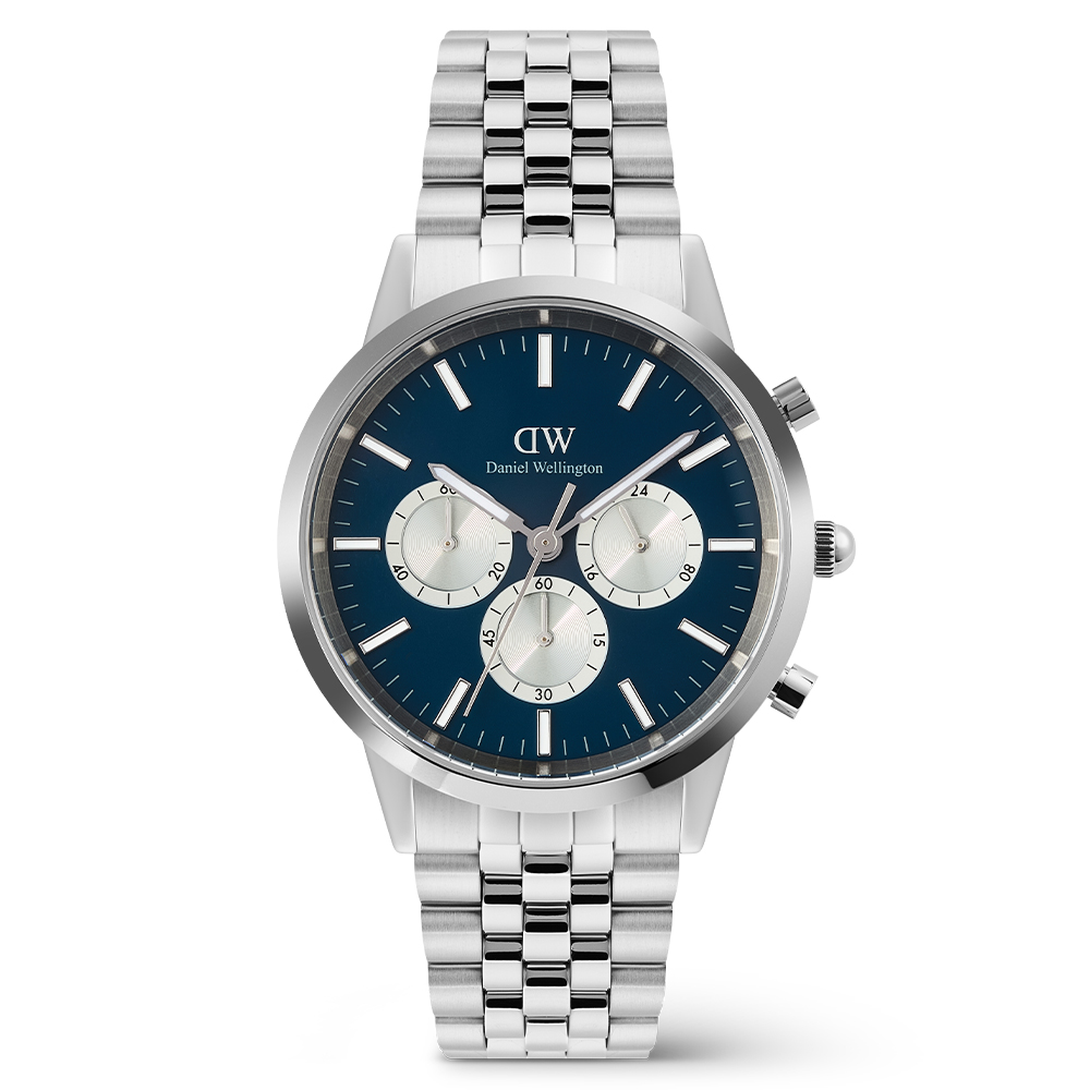 다니엘 웰링턴 ICONIC CHRONOGRAPH LINK 청판 크로노그래프 클래식 메탈시계 - 상품 이미지