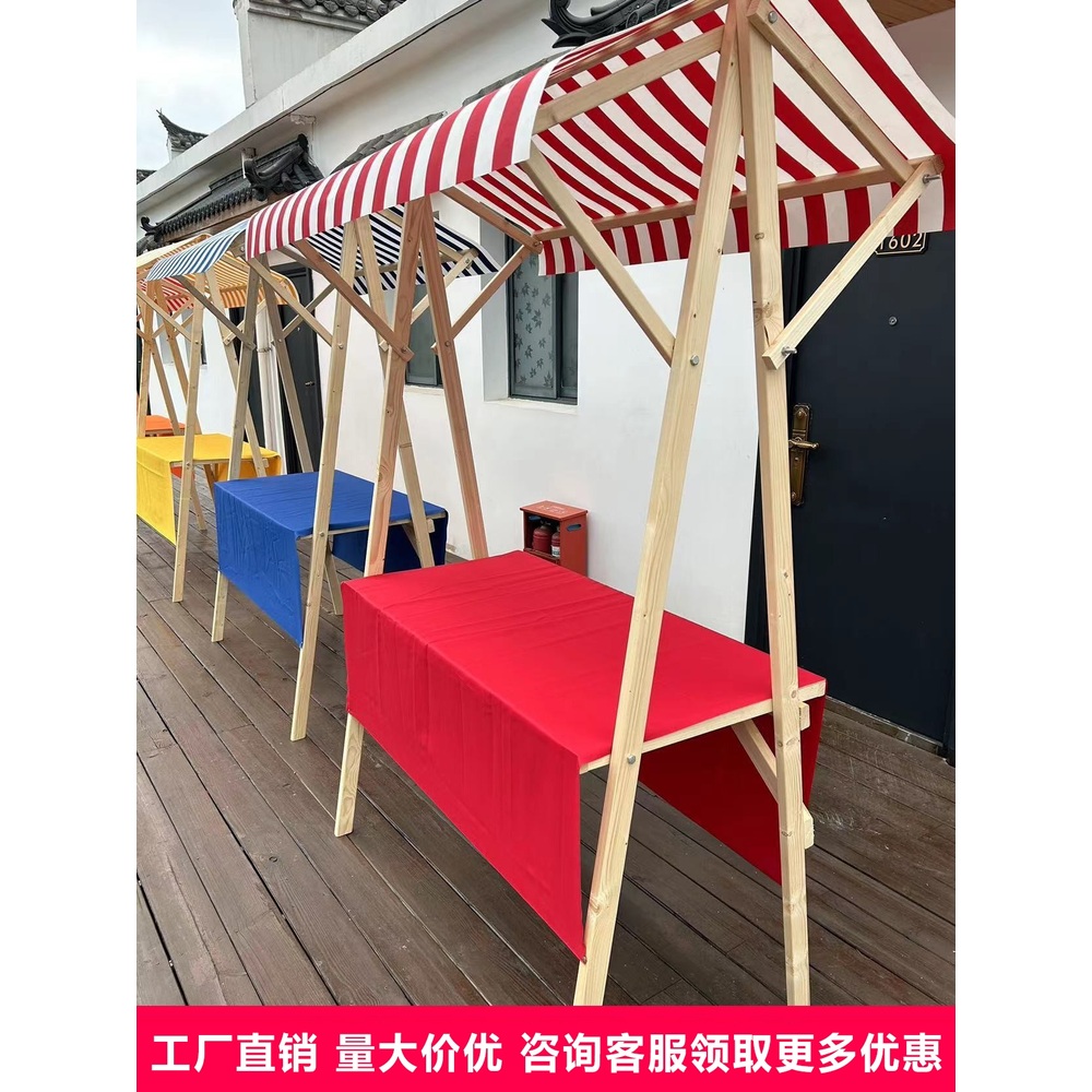 이동식 플리마켓 가판대 접이식 마차 행사장 야시장 바퀴 판매대 진열대 테이블 - 상세 이미지 3