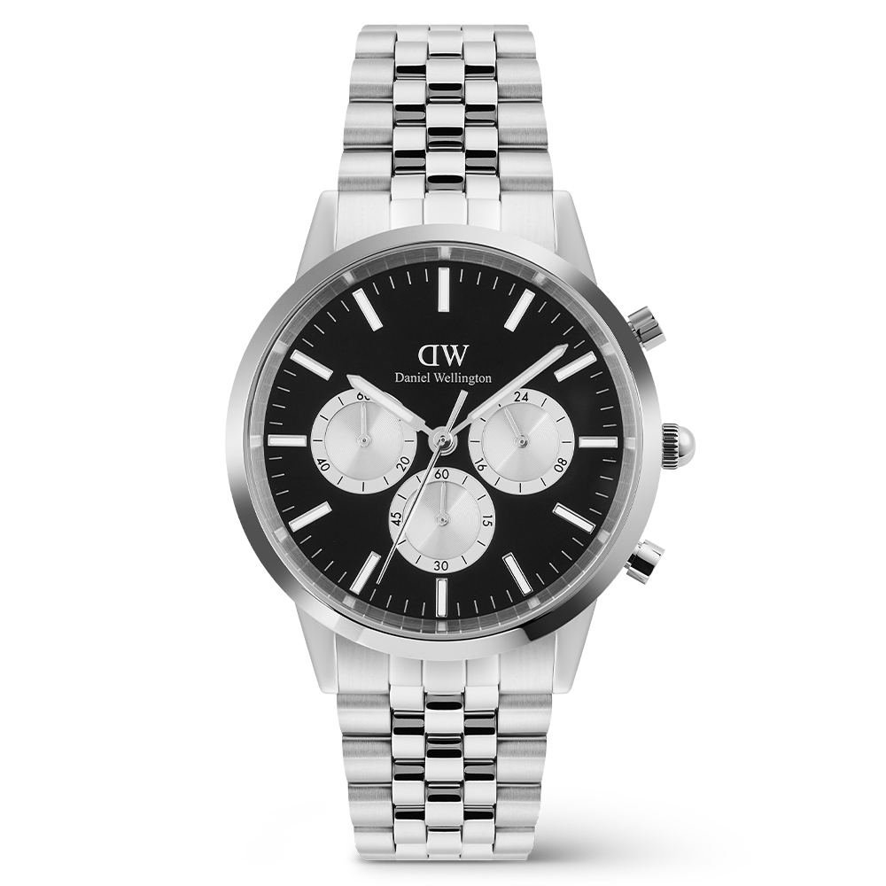 다니엘 웰링턴 ICONIC CHRONOGRAPH LINK 판다 크로노그래프 남성 손목시계 - 상품 이미지