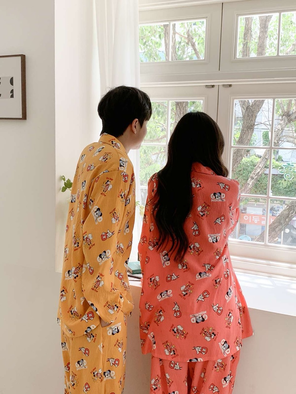 디즈니 미키 잠옷 긴팔 긴바지 커플 홈웨어 파자마 파티 빅사이즈 이미지 6