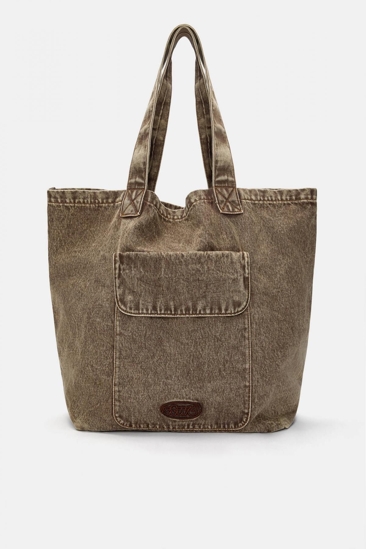 풀앤베어 STWD 데님 토트백 5083/640 BROWN