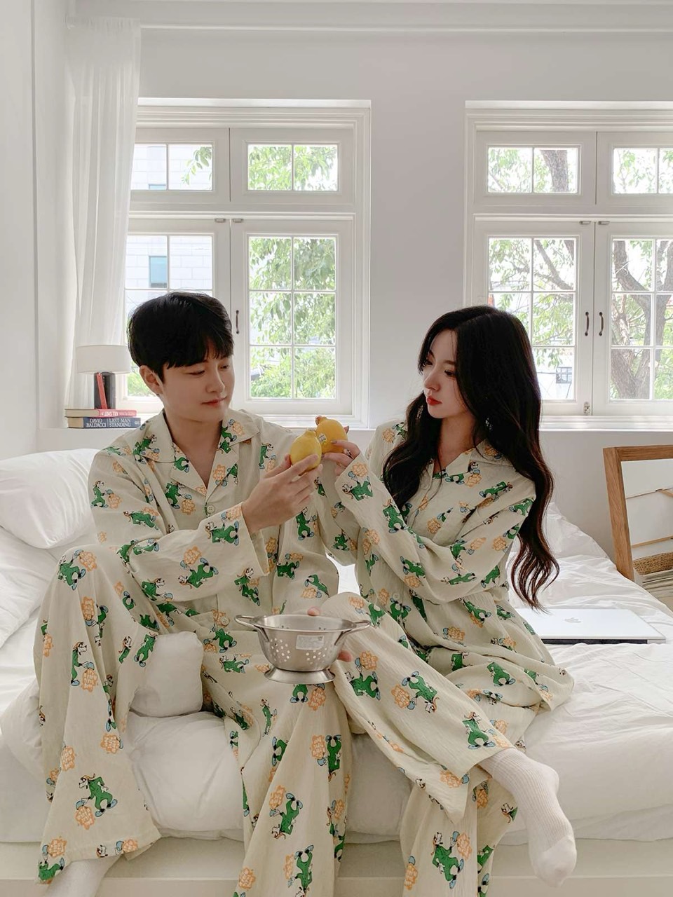 디즈니잠옷 구피 긴팔 긴바지 커플 세트 홈웨어 파자마 파티 빅사이즈 - 상세 이미지 4