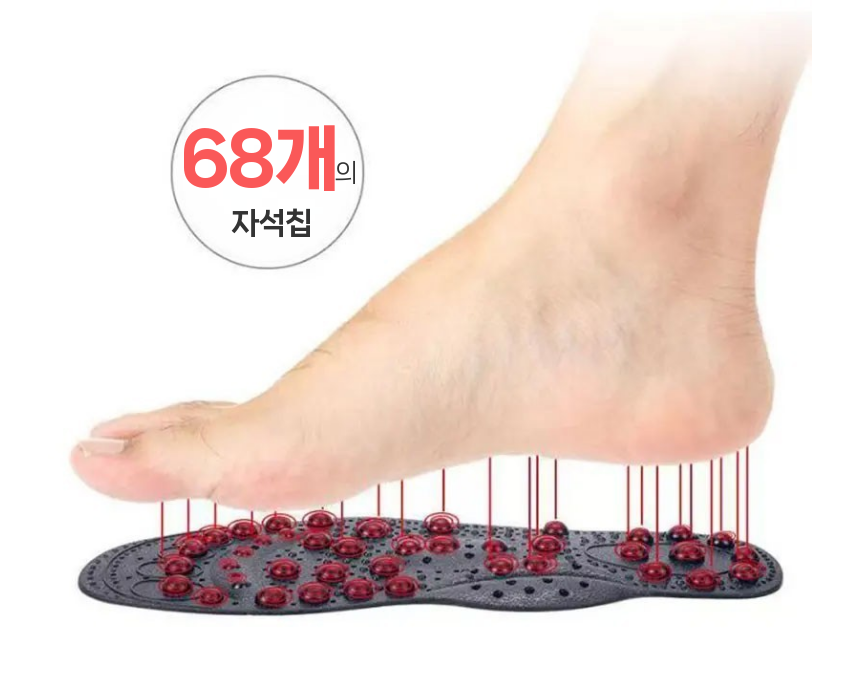 [지압한판] 애니윙 자기요법 사이즈조절 68칩 발마사지 자석깔창 - 상세 이미지 3