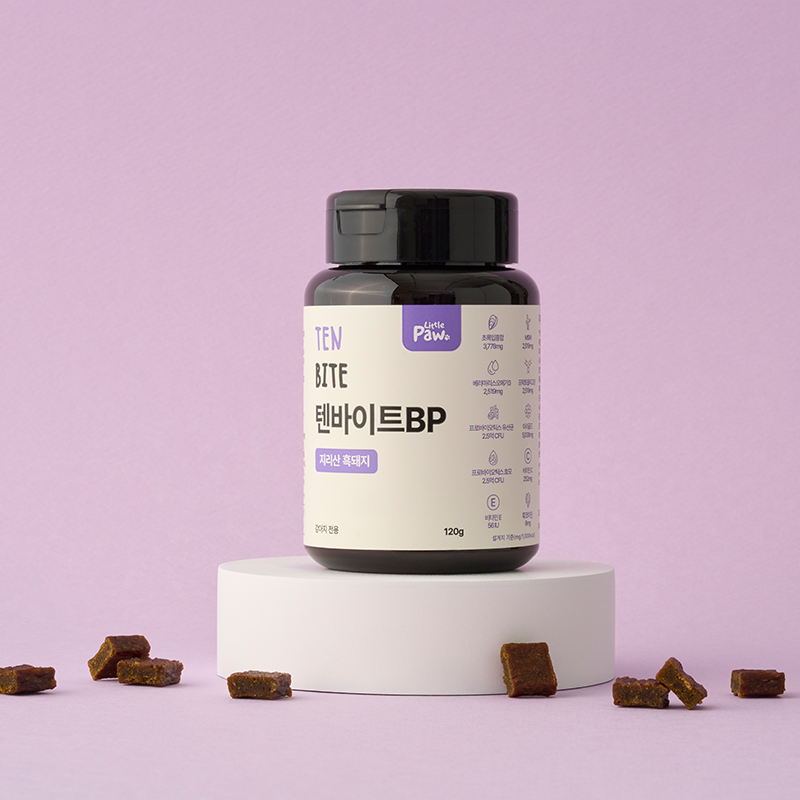 리틀포우 텐바이트 강아지 노견 종합영양제 관절 심장 피모 지리산흑돼지, 120g, 1개 - 상품 이미지