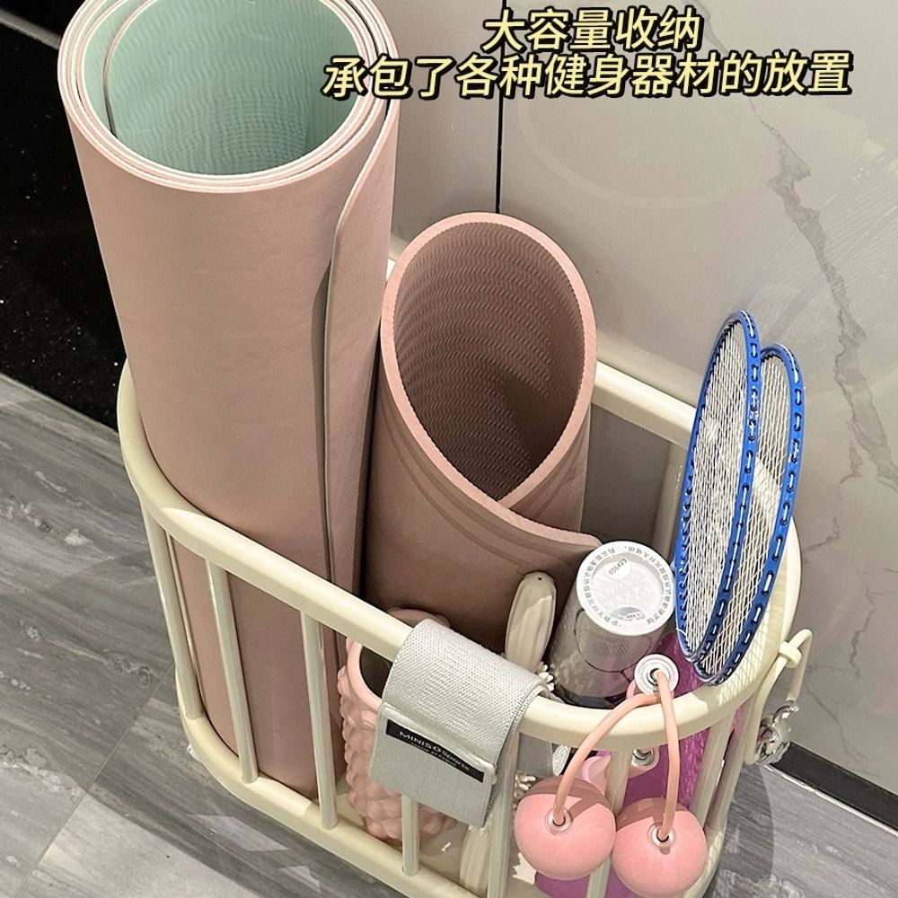 필라테스정리대요가매트폼롤러걸이이동식철제장비짐볼 이동식수납바구니 A. 설치 자습서 ation - 상세 이미지 5