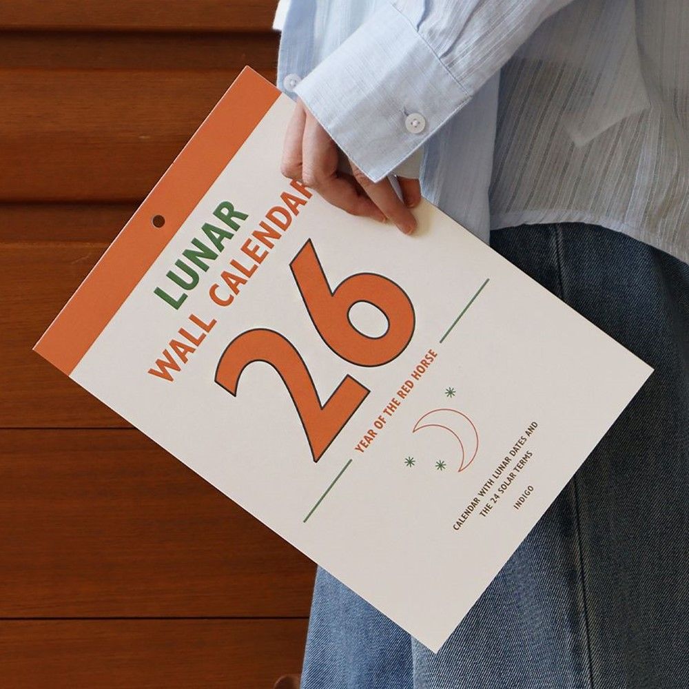 2026년 벽걸이달력 A4 26 년 음력 인디고 벽달력 루나 - 상세 이미지 4