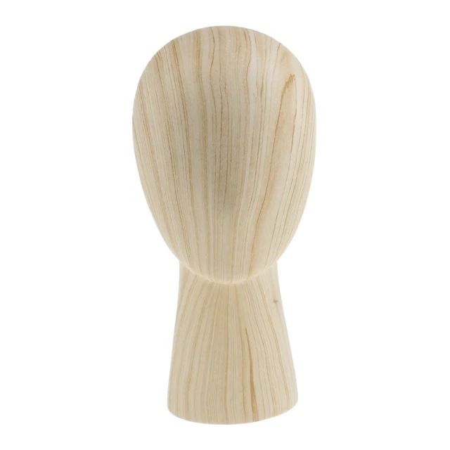 우드 두상 마네킹 무늬 스카프 디피 머리 모자마네킹 라이트 우드 패턴 56CM 32CM - 상세 이미지 2