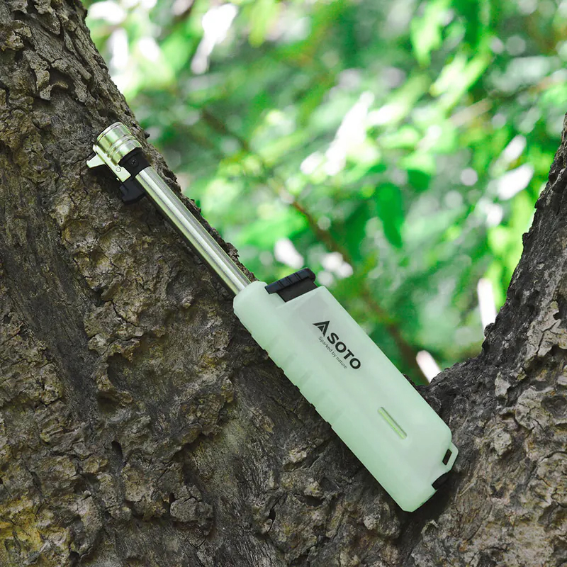 소토 슬라이드 가스 토치 ST-487 LU 루미너스 캠핑 휴대용 방풍 라이터 부탄 충전