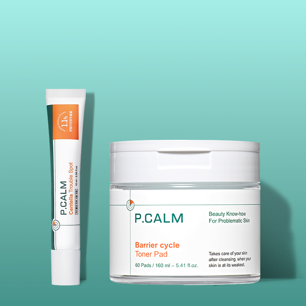 [+진정팩1매증정/사춘기피부2종세트] 피캄 베리어사이클 토너패드 60매 + 센텔라 스팟 15ml / 모공 트러블케어 비건패드각질 진정 수분 저자극 흔적 제품 이미지