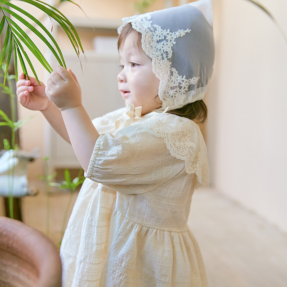 빌리 블랑드 반팔 원피스 크림(12m~4y) - 상세 이미지 2