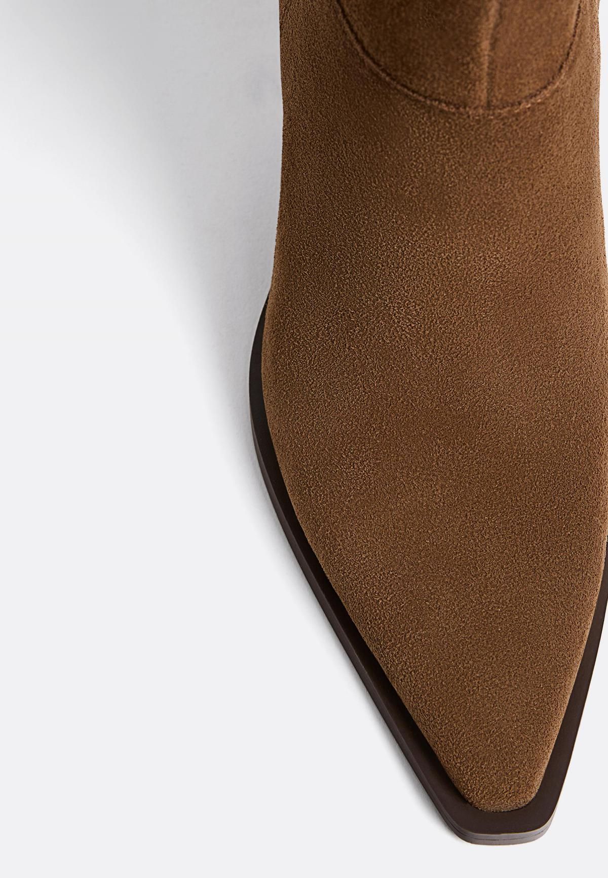 스트라디바리우스 웨스턴 레더 카우보이 앵클부츠 9902/670 BROWN - 상세 이미지 4