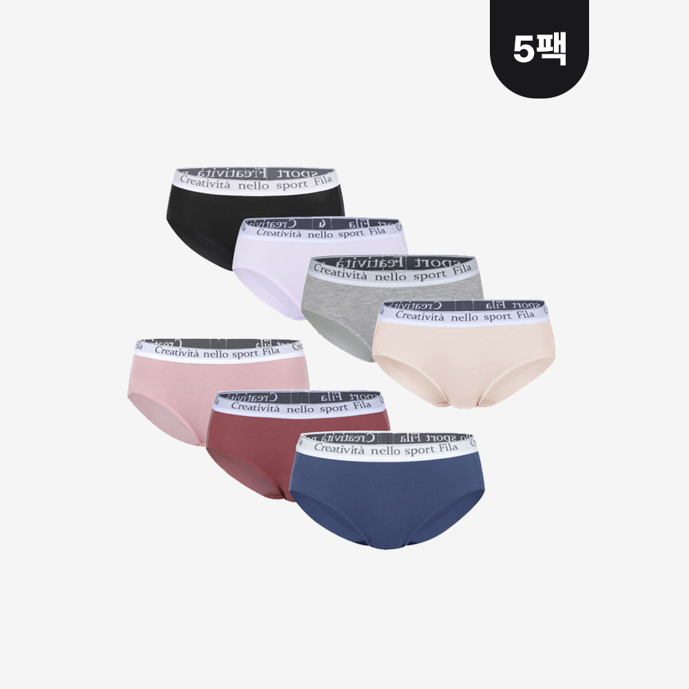 [내일도착][5팩세트]휠라언더웨어 벨로 소프트 여성 팬티 - 상품 이미지