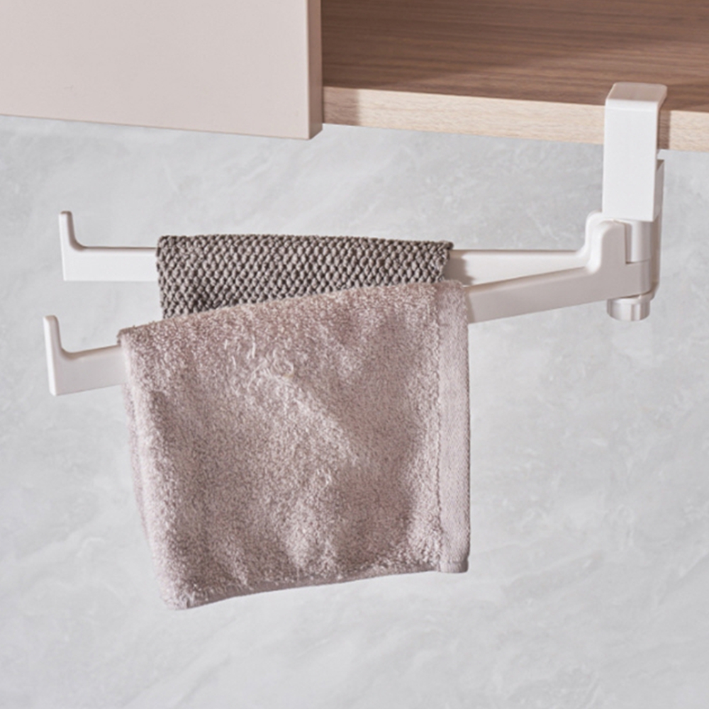 무타공 주방행주걸이 싱크대 상부장 키친타올걸이 건조대 2단