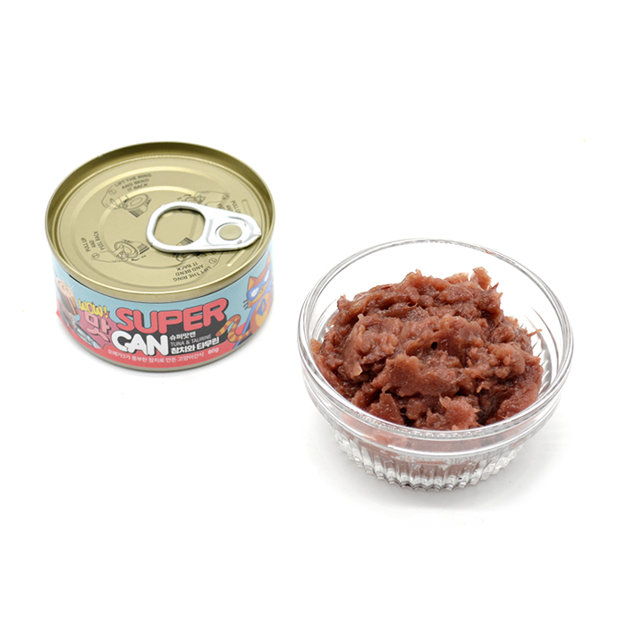 슈퍼맛캔 길고양이 습식간식캔 참치 타우린, 80g, 1개 - 상세 이미지 5