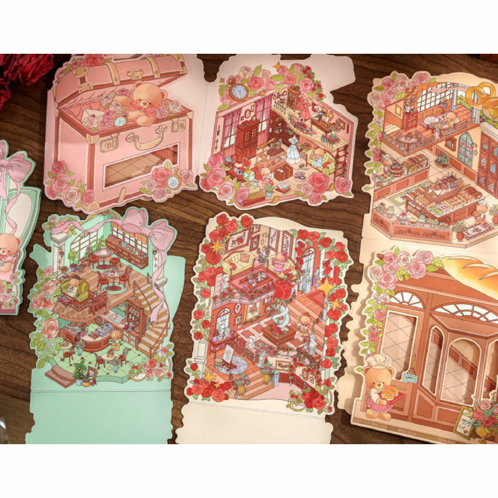 [4종 세트]3D 방꾸미기 스티커 입체 곰돌이상자 실사용 후기 | 효과 있을까? - 대표 이미지