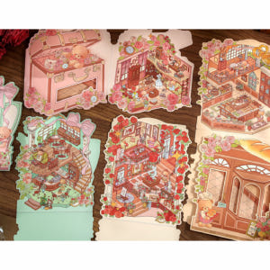 [4종 세트]3D 방꾸미기 스티커 입체 곰돌이상자 실사용 후기 | 효과 있을까? - 상품 이미지 1