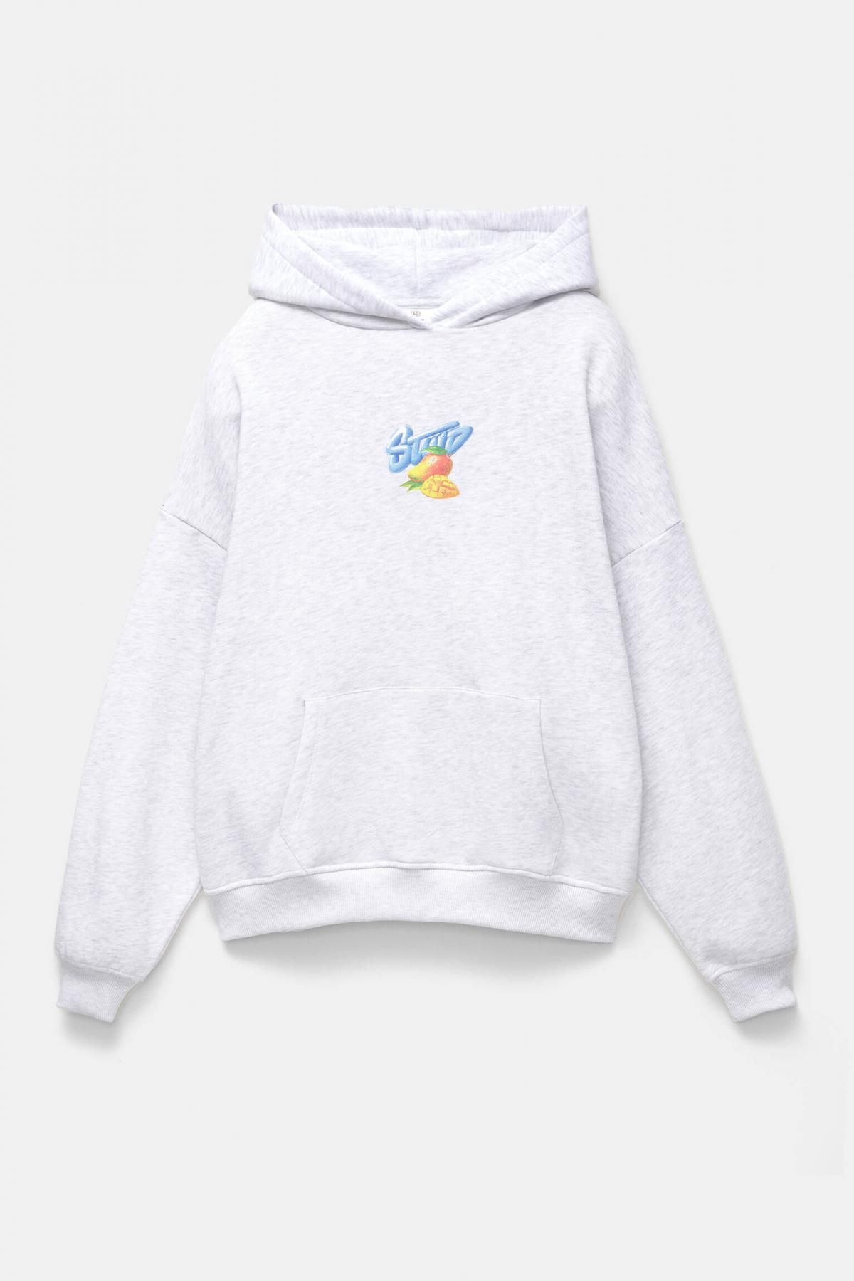 풀앤베어 망고 그래픽 STWD 코튼블렌드 후드티 7560/319 GREY MARL - 상품 이미지