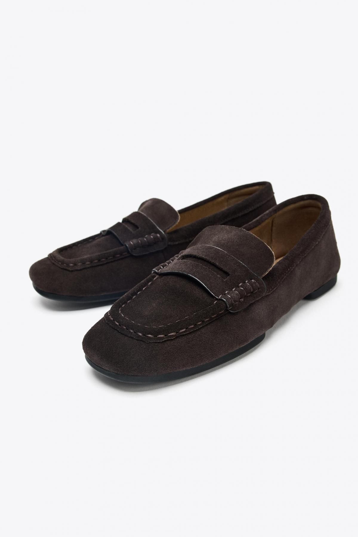 자라 프리미엄 스웨이드 클래식 로퍼 1519/610 CHOCOLATE BROWN - 상세 이미지 2