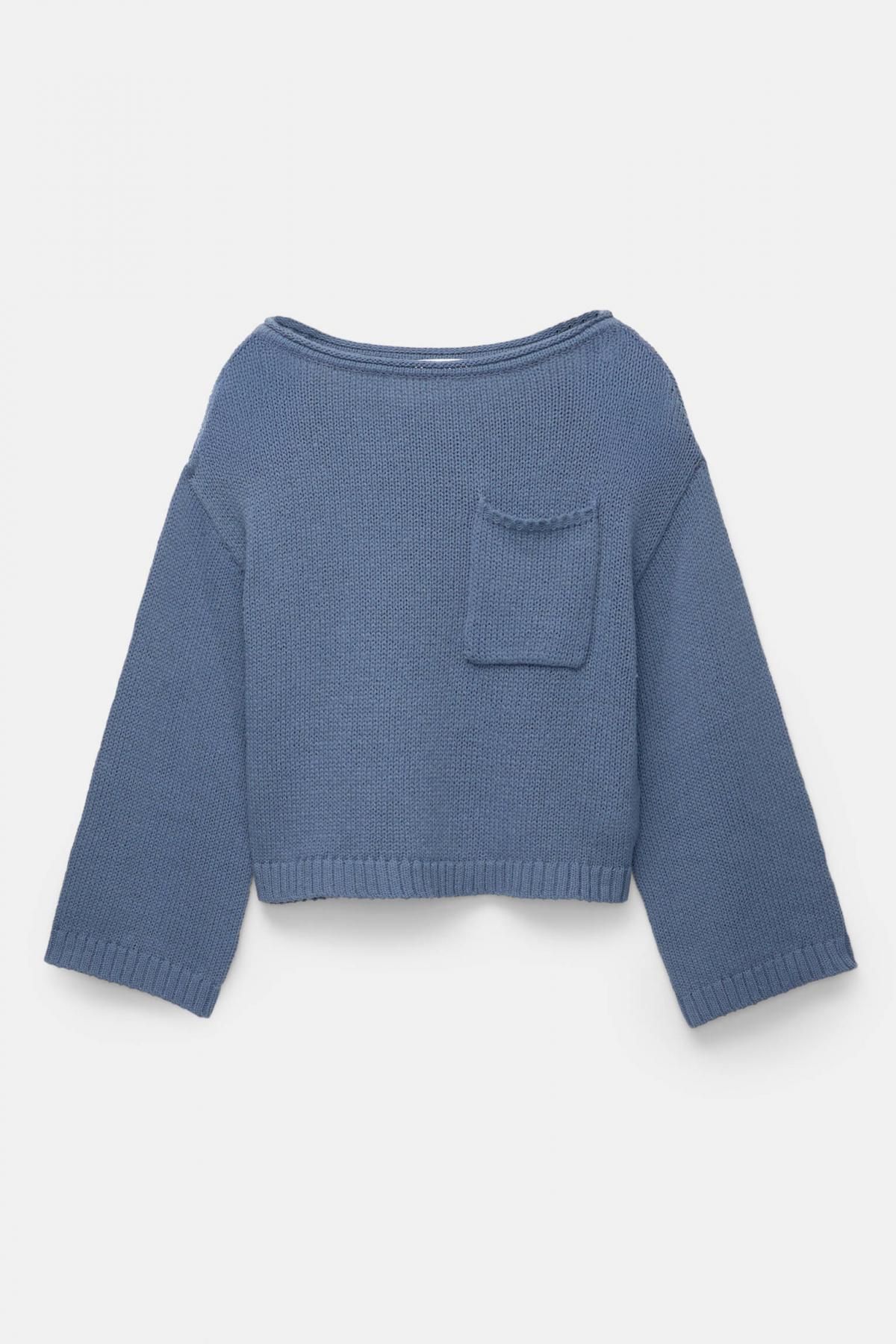 풀앤베어 오버사이즈 코튼블렌드 라운드넥 스웨터 7550/321 NAVY - 상품 이미지