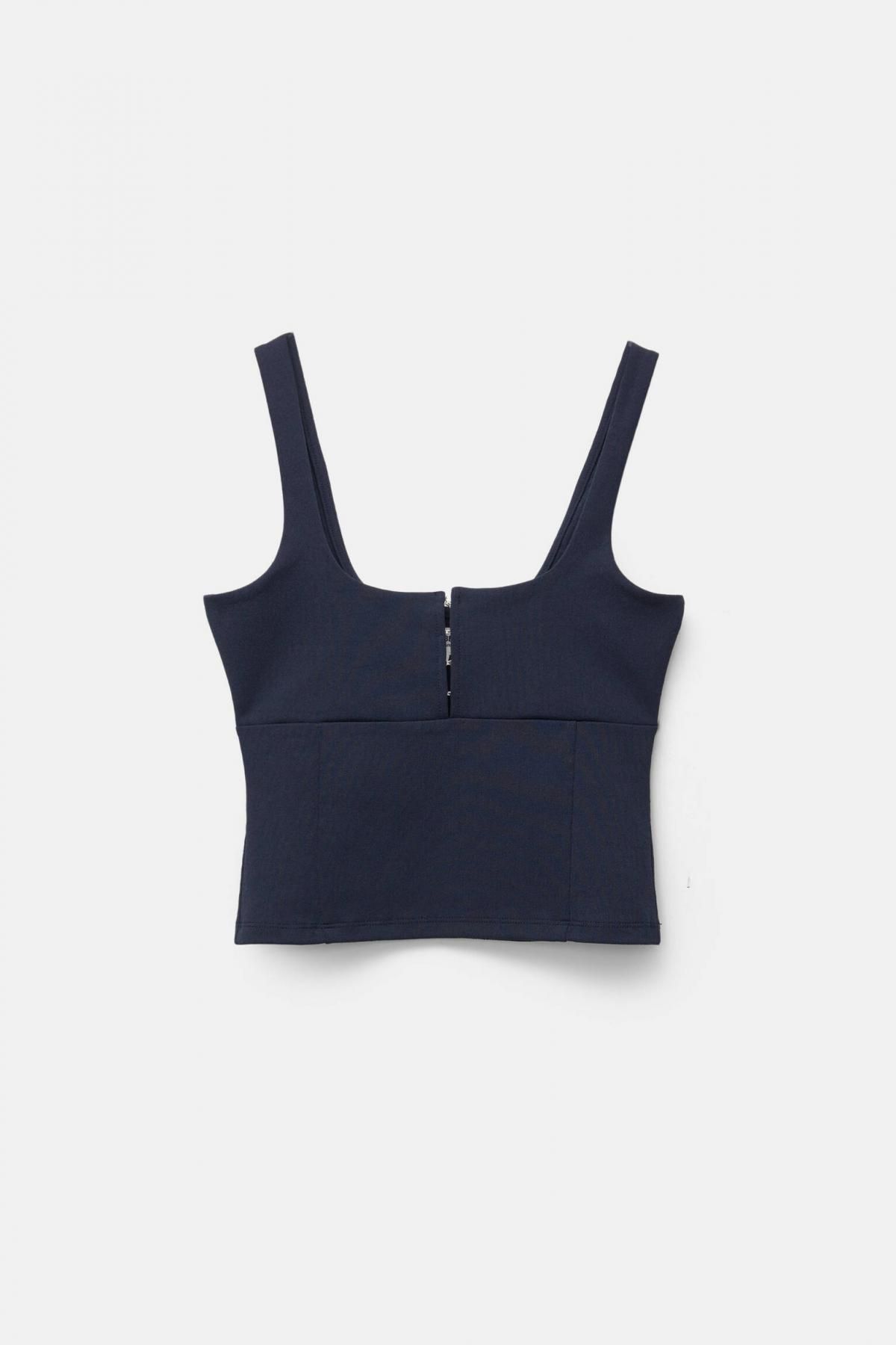 풀앤베어 코르셋 무드 스트랩 민소매 탑 7152/356 NAVY - 상품 이미지