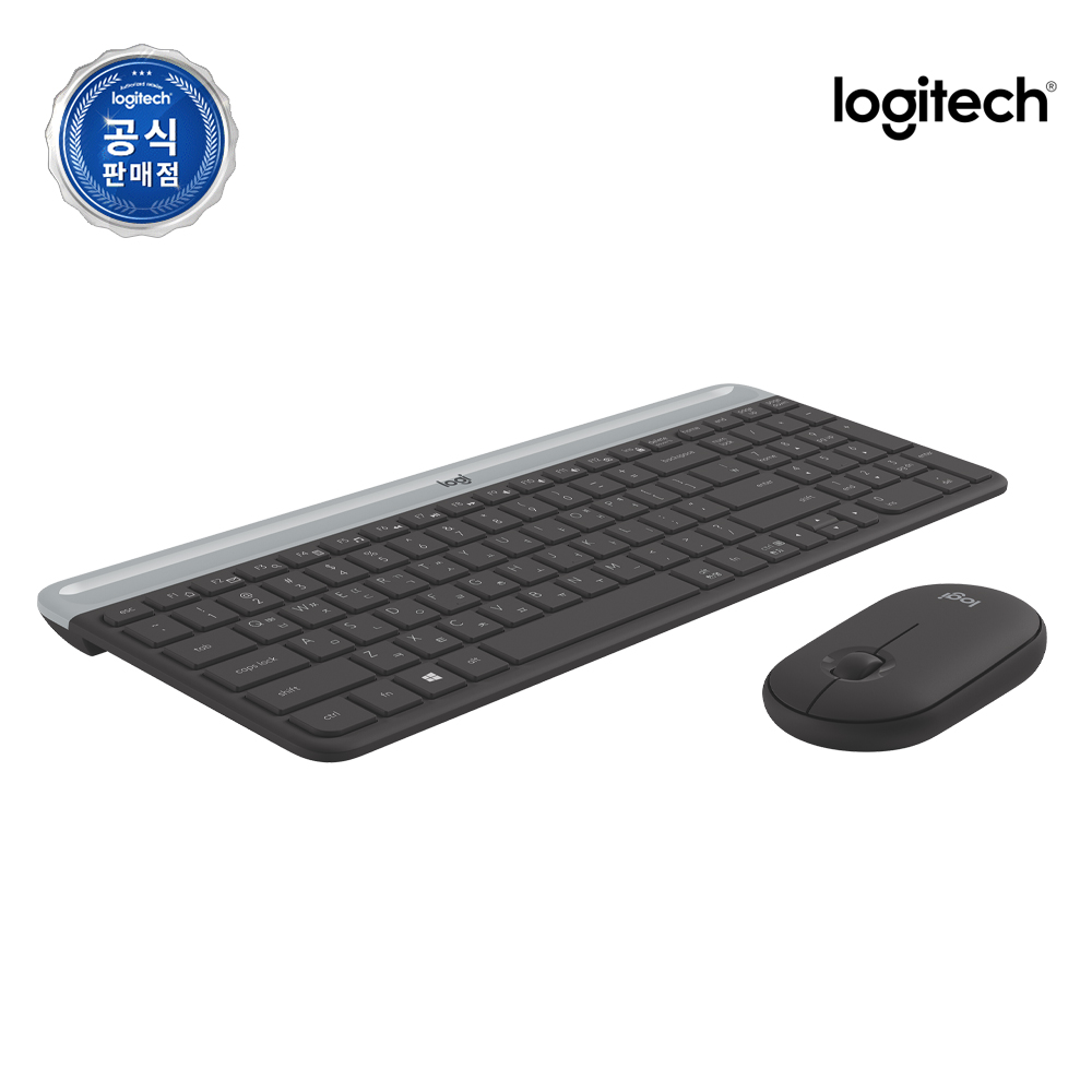 로지텍 코리아 MK470 슬림 무선 무소음 키보드 마우스 세트 시크 블랙, 멤브레인 - 상세 이미지 2