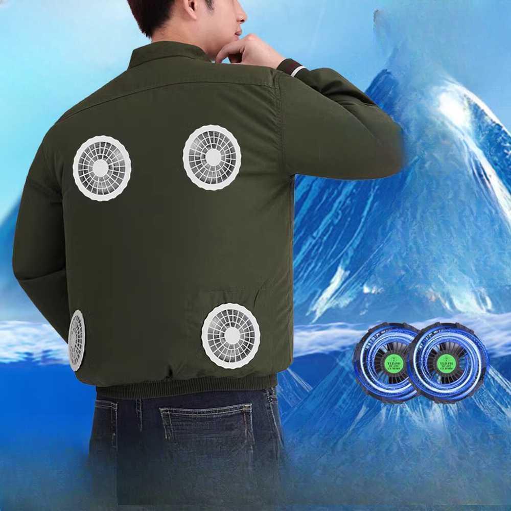 팬 부착 쿨링 작업복 여름 냉감 바람 기능성 점퍼 아미그린(36-V-800만 S-4XL) - 상품 이미지