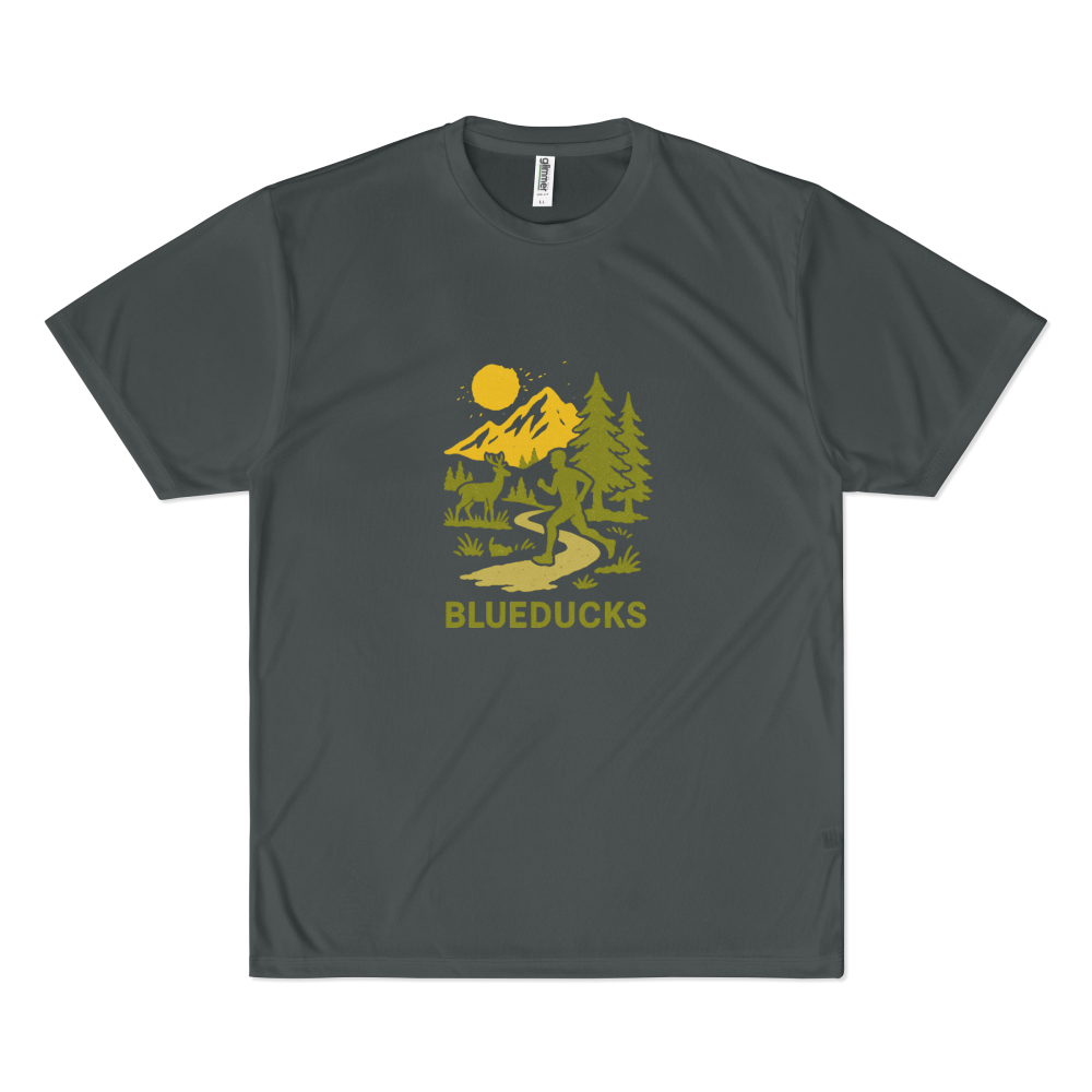 BLUEDUCKS _ 스탠다드핏 폴리 드라이 경량 반팔 티셔츠 (공용)_Nature-Inspired Minimalist _ 러닝 - 상세 이미지 2