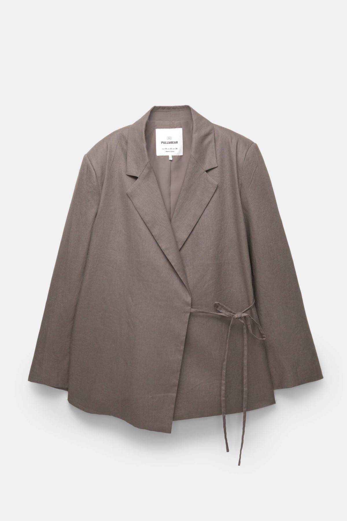 풀앤베어 내추럴 린넨 테크니컬 타이 블레이저 7802/300 TAUPE - 메인 이미지