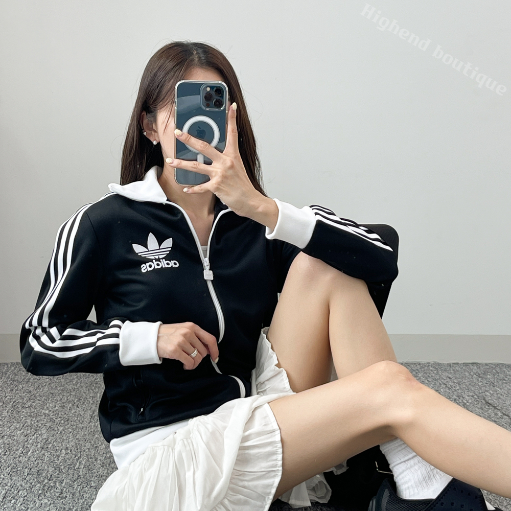 아디다스 져지 저지 트레이닝복 트레이닝 셋업 츄리닝 세트 블랙화이트B-화이트zip, XS - 상세 이미지 3