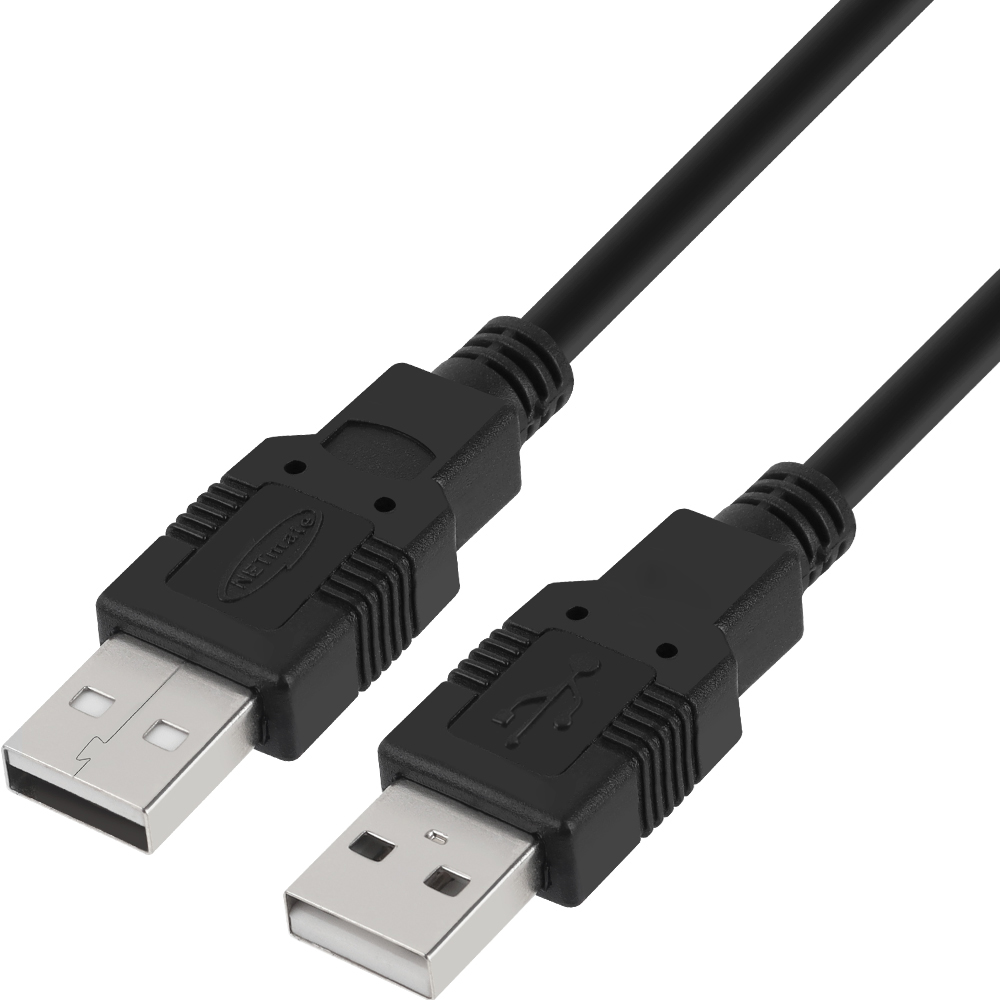 강원전자 넷메이트 USB2.0 AM-AM 케이블 2m (블랙) NMC-UA220BK - 상세 이미지 2