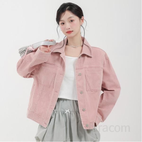여성 루즈핏 레트로 데님 자켓 가을 데일리 아우터 캐주얼 스타일 여고생 올매치 코디 시크한 청자켓 패션 모던한 디자인 - 상품 이미지