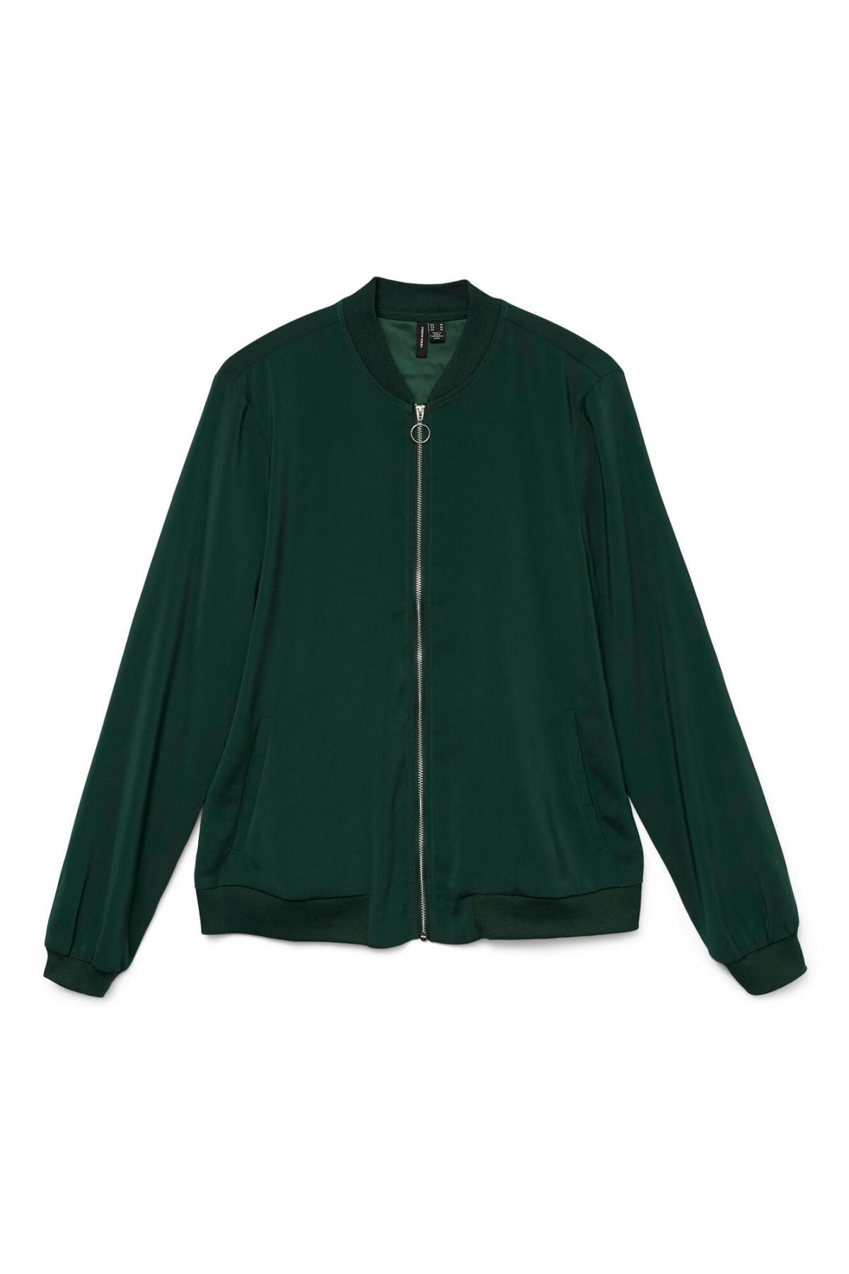 베로모다 테크니컬 심플 라운드넥 그린 봄버 재킷 7930207 VERDE OSCURO - 상품 이미지