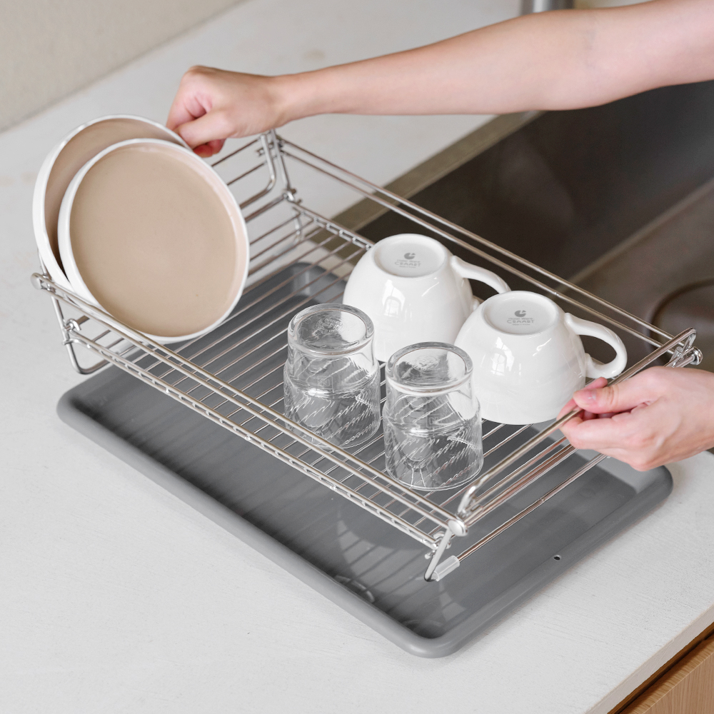 무디타 304 스텐 접이식 폴딩 스탠드업 식기건조대 (물받이 포함)