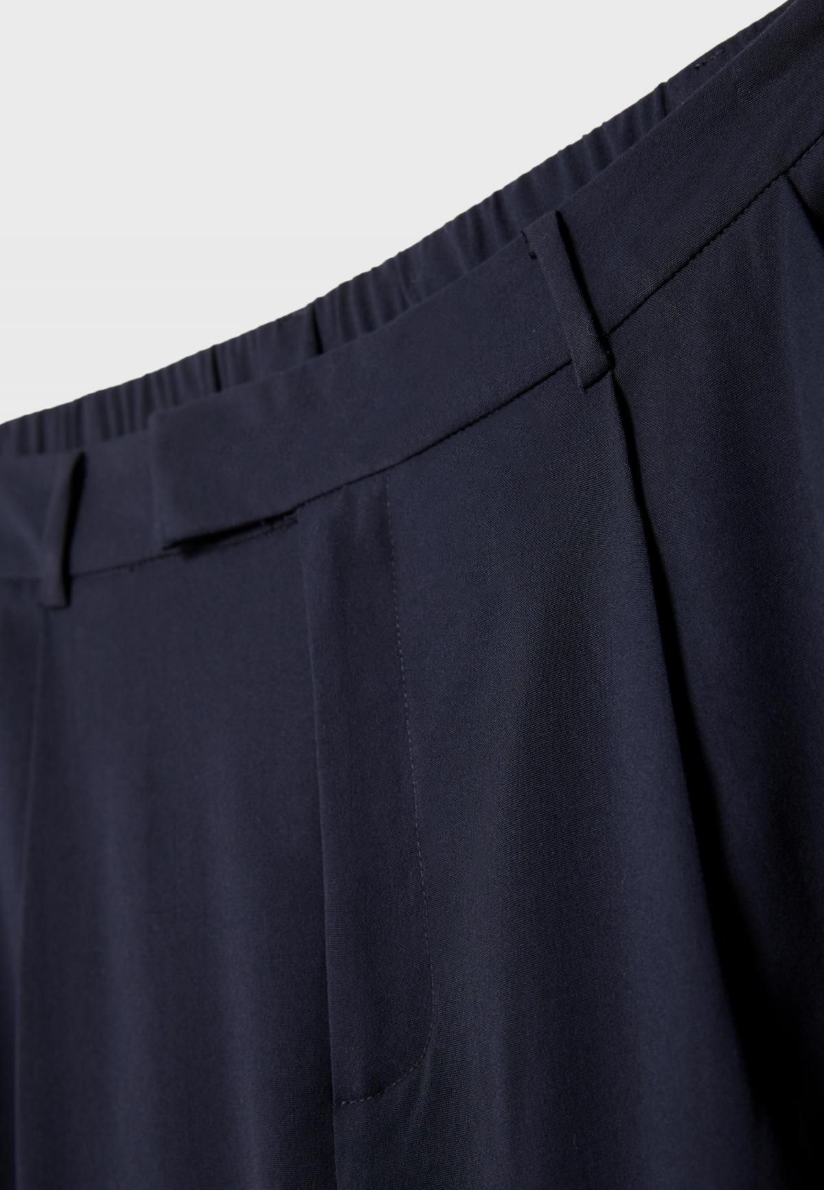 스트라디바리우스 와이드핏 테크니컬 정장 와이드 팬츠 4591/488 NAVY BLUE - 상세 이미지 3