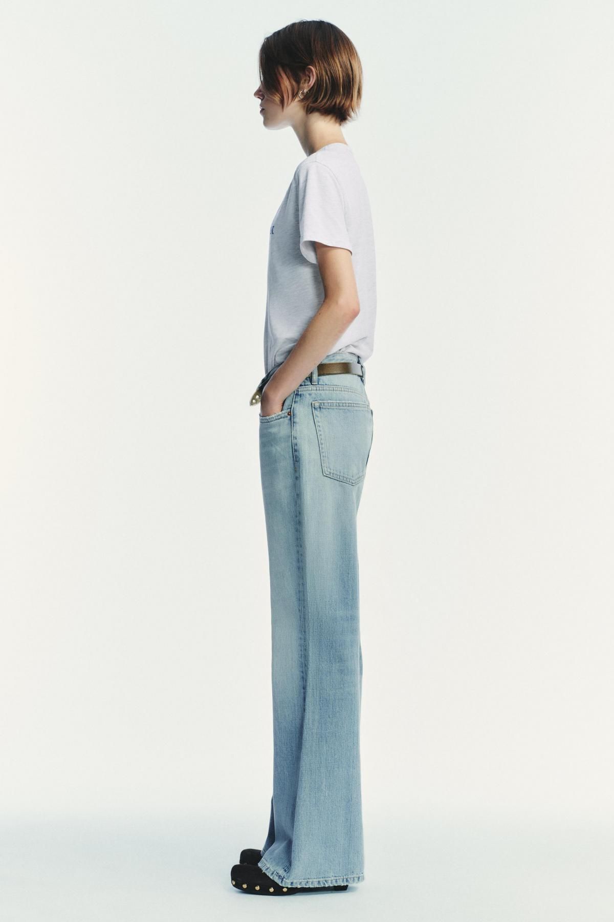 자라 Y2K 데님 로우라이즈 플레어 부츠컷 청바지 4365/222 LIGHT BLUE - 상세 이미지 5