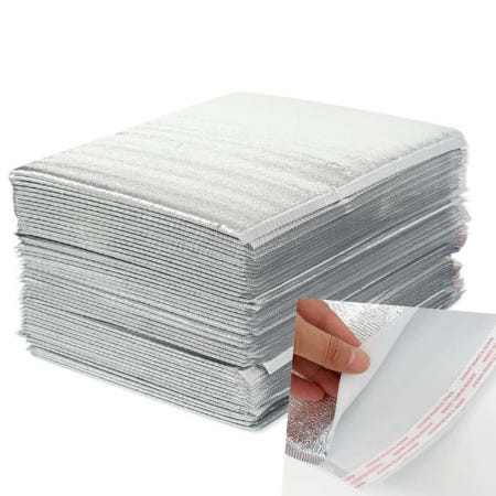 [Zhejiang Newfine Industry Co., Ltd. / (주)Tree]포근한잡화점 40x40cm 은박 접착식보냉봉투 50p세트 은박지퍼백 보온봉투