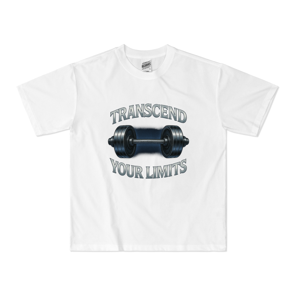 BLUEDUCKS _ 루즈핏 폴리 드라이 소프트터치 반팔 티셔츠 (공용)_Transcend Your Limits _ 웨이트 트레이닝 - 상세 이미지 4