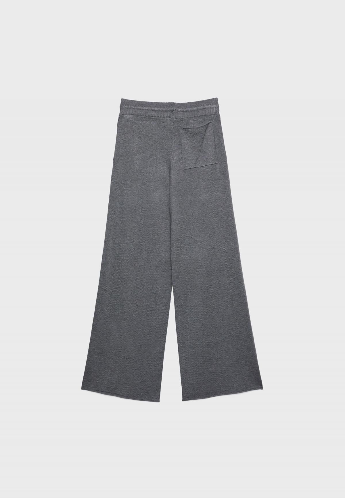 스트라디바리우스 미드라이즈 스트레치 와이드 니트 팬츠 5055/730 DARK GREY - 상세 이미지 3