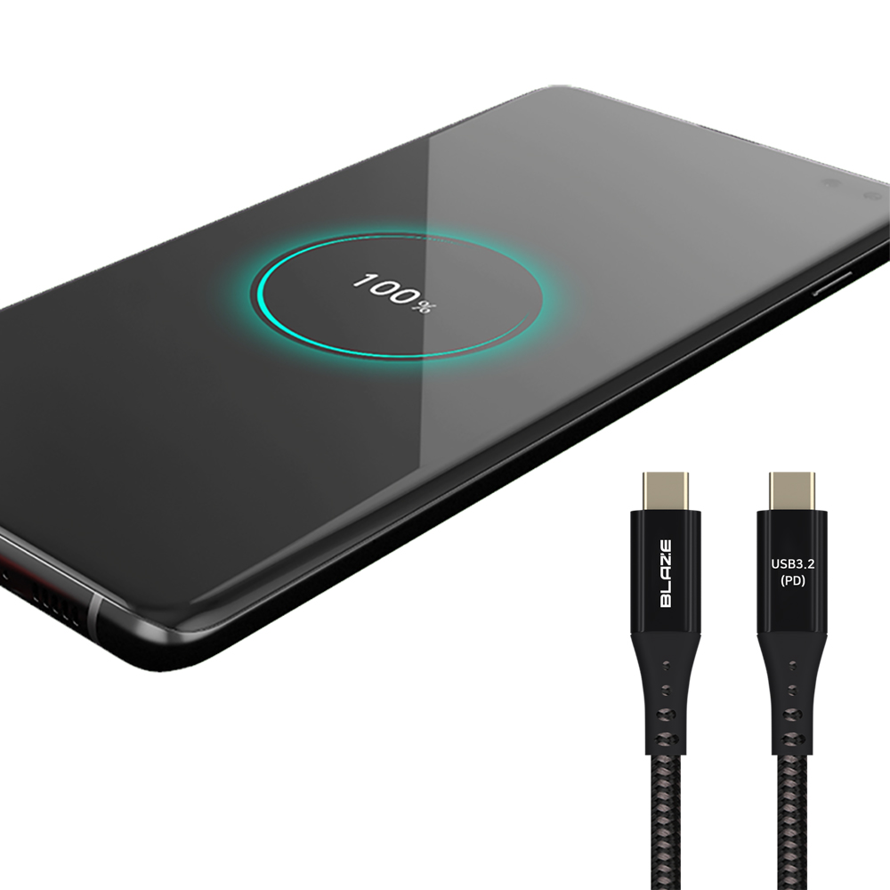 블레이즈 C TO C 케이블 100W USB3.2 GEN2 C타입 초고속 케이블 10기가 2M - 상세 이미지 4