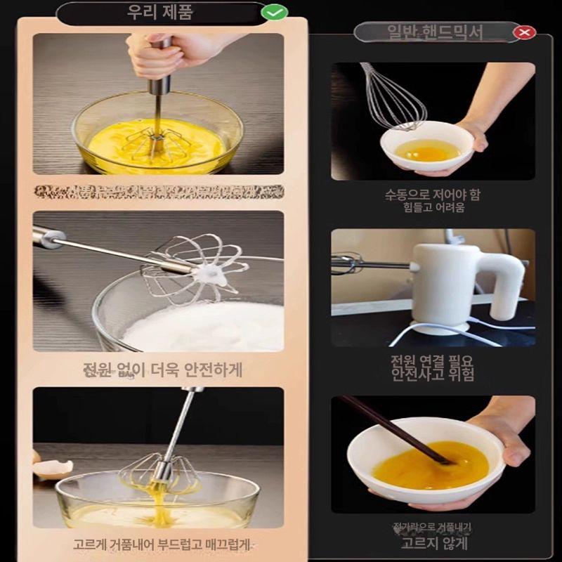 반자동 계란 비터 교반기 믹서 셀프 베이킹 비팅용 316L 압력식 반자동 거품기 대형 - 상세 이미지 3