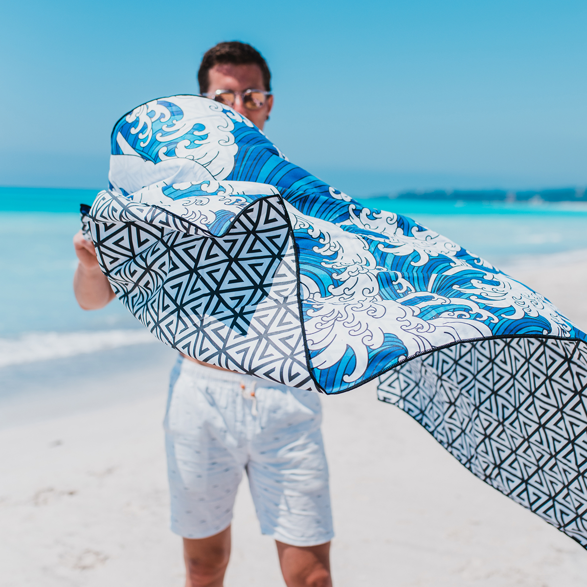 비치타올 파우치 극세사 타월 대형 다용도 수건