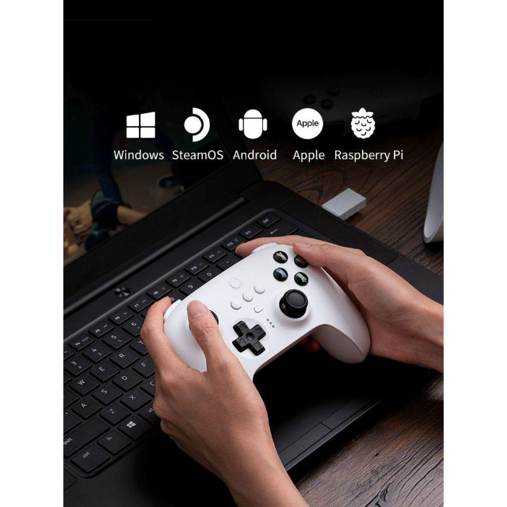 8BitDo 얼티메이트 조이패드 컨트롤러 무선 게임패드 2.4버전 블랙 업그레이드 홀 버전 컴퓨터