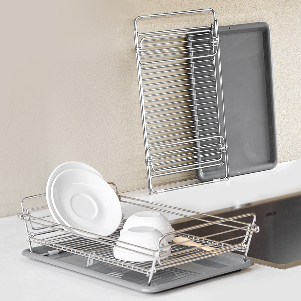 무디타 304 스텐 접이식 폴딩 스탠드업 식기건조대 (물받이 포함)