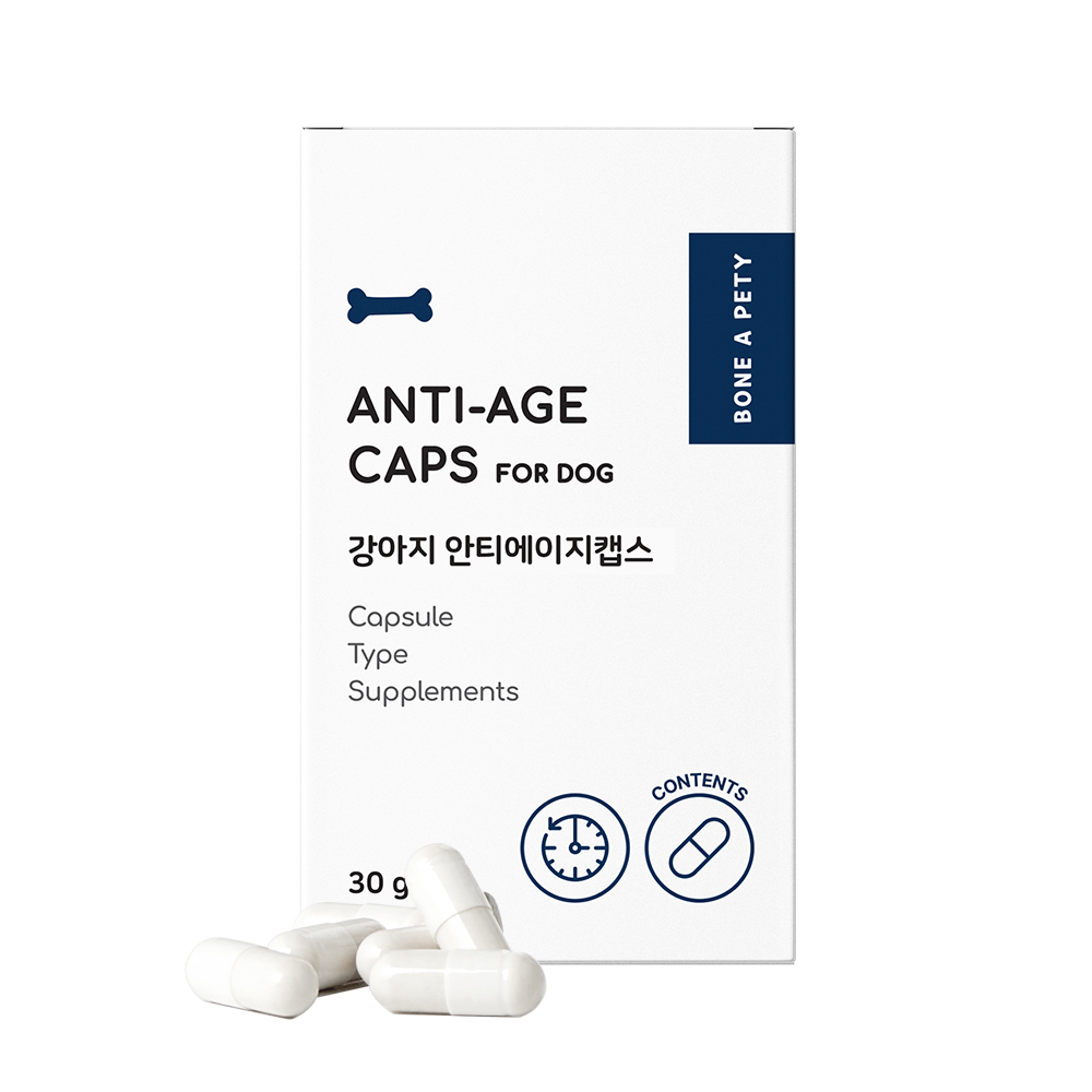 본아페티 안티에이지캡스 강아지 오메가3 항산화 영양제 60캡슐, 1개