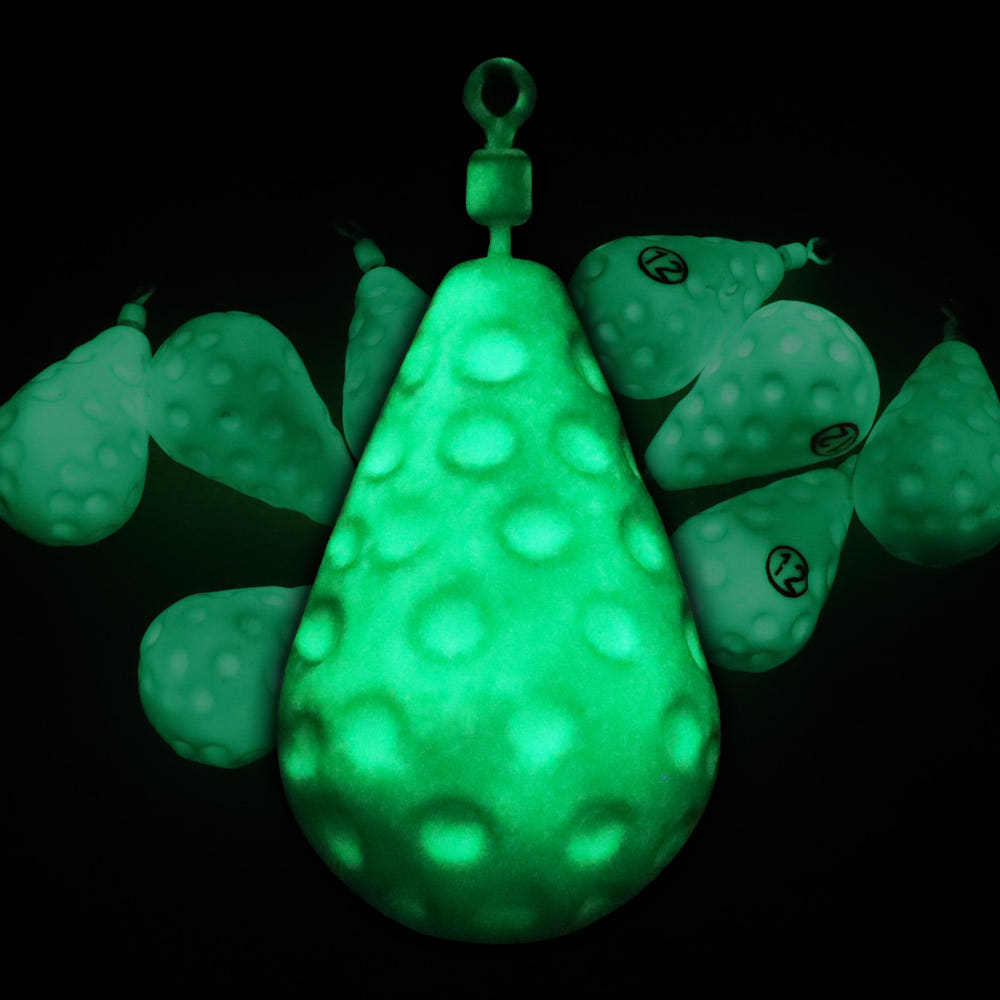 몽크로스 딤플 물방울 야광 봉돌 싱커 심해 갑오징어 문어 쭈꾸미 한치 8호 제품 이미지