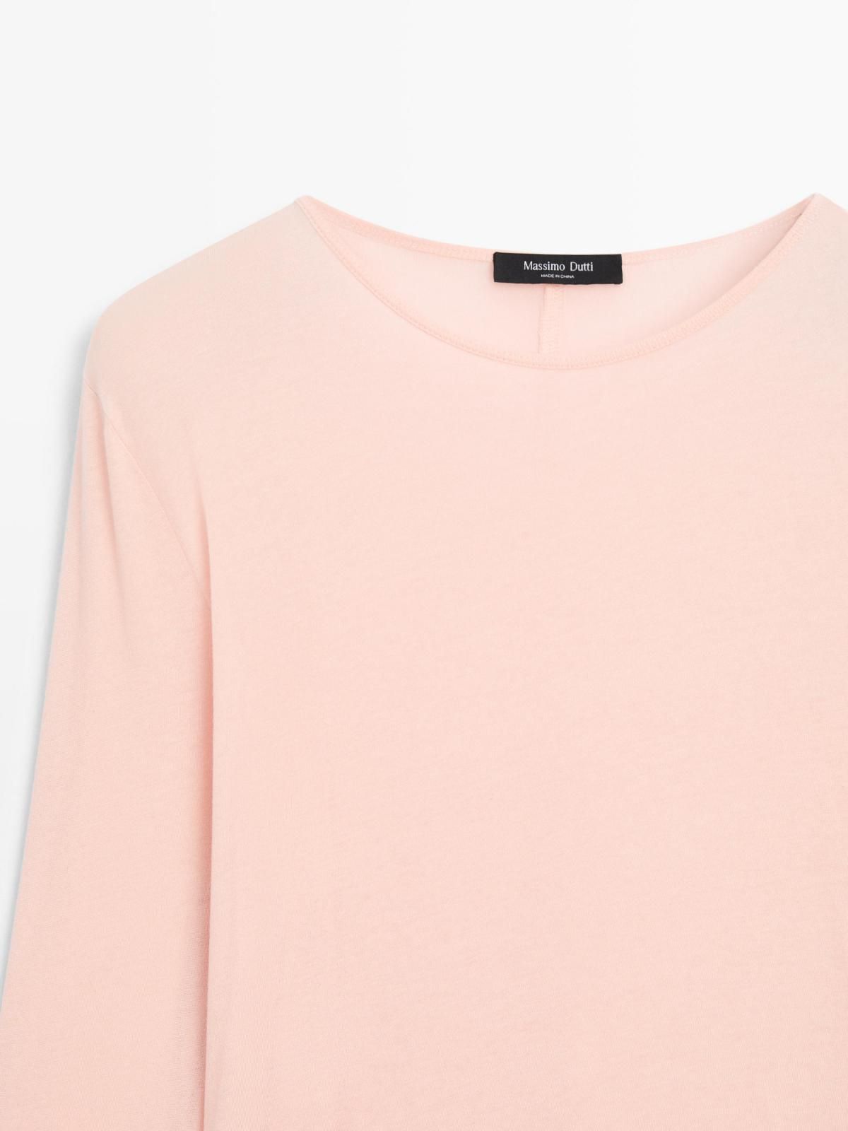 마시모두띠 라이트웨이트 베이직 긴팔 티셔츠 6228/576 PASTEL PINK - 상세 이미지 5